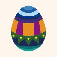 easter egg flat icon elements background eps10 N44