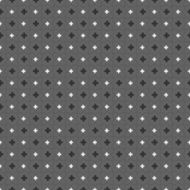 Monochrome pattern with black and white small rounded crosses