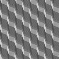 Monochrome pattern with black and gray striped diagonal braids w