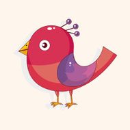 bird cartoon theme elements vector eps N184