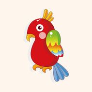 bird parrot cartoon theme elements vector eps N5