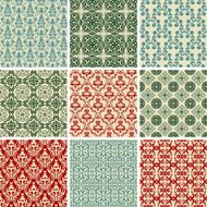 Set of 9 seamless patterns N8