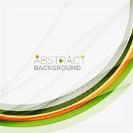 Orange and green wave line design nature eco concept N28
