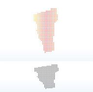 Map of USA Vermont State with Dot Pattern