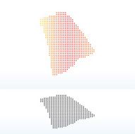 Map of USA Rhode Island State with Dot Pattern