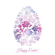 Floral card for Easter day Happy greeting N2