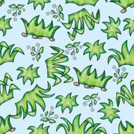 Vector seamless pattern with grass N3