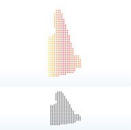 Map of USA New hampshire State with Dot Pattern