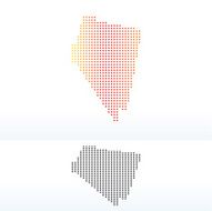 Map of USA Nevada State with Dot Pattern