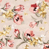 Abstract Elegance seamless floral pattern N6