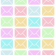 Seamless tile able colourful pastel background envelopes