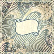 Background in retro style with seamless ornament