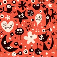 Abstract characters pattern N2