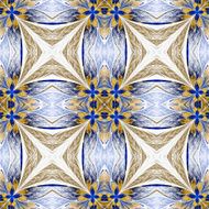 Symmetrical flower pattern in stained-glass window style on light N6