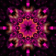 Symmetrical fractal pattern with shiny strips Collection - rhinestones N3