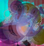 abstract flat decorative artwork
