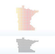 Map of USA Minnesota State with Dot Pattern