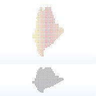Map of USA Maine State with Dot Pattern