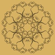 circular abstract pattern in Arabic style N6