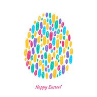 Colorful easter egg scribble background