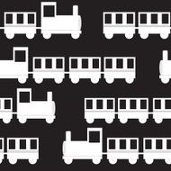 Children&#039;s Train Seamless Pattern Vector Illustration N2