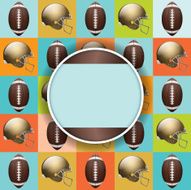 Vector Football Pattern Party Invitation