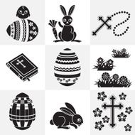 Easter Bunny with Decorated Eggs &amp; Collection N4