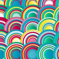 Vector Abstract Drawn Colorful Circles Background N3