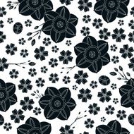 Floral spring seamless vector background N4