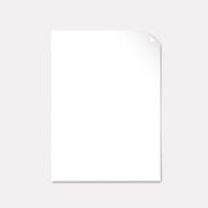 blank paper with page curl