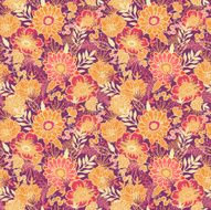 Warm Garden Seamless Pattern Background