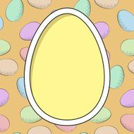 card with egg frame