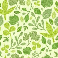 Detailed Leaves Seamless Pattern Background