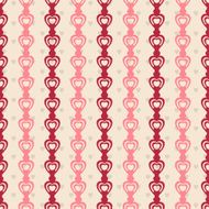 Vector seamless pattern of Valentine&#039;s Day in retro style