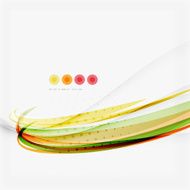 Orange and green wave line design nature eco concept N29