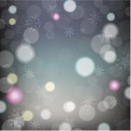 Elegant Abstract background with snowflakes and bokeh