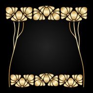 Vector art nouveau frame N3