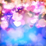 Abstract Glow Soft Hearts for Valentines Day N7