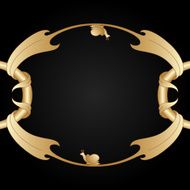 Vector art nouveau frame N4