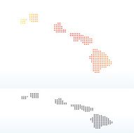 Map of USA Hawaii State with Dot Pattern