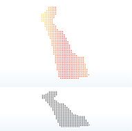 Map of USA Delaware State with Dot Pattern