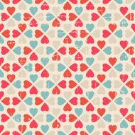 Vector seamless pattern of Valentine&#039;s Day in retro style N3