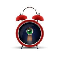 clock with keyhole eye