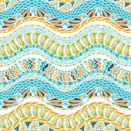 Colorful ethnicity ornament vector seamless pattern