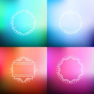 Set of blurred abstract backgrounds