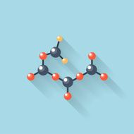 Flat web internet icon Molecule chemical atomic model