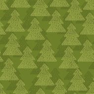 Christmas and Holidays seamless pattern with trees