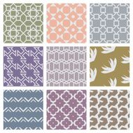 Graphic shape seamless patterns 6 design Vector background
