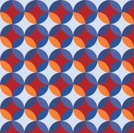 Blue and red Circle Pattern Background