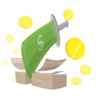 Sword Money Cut Finance vector